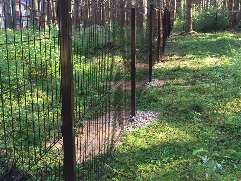 3Д заборы из сетки на даче