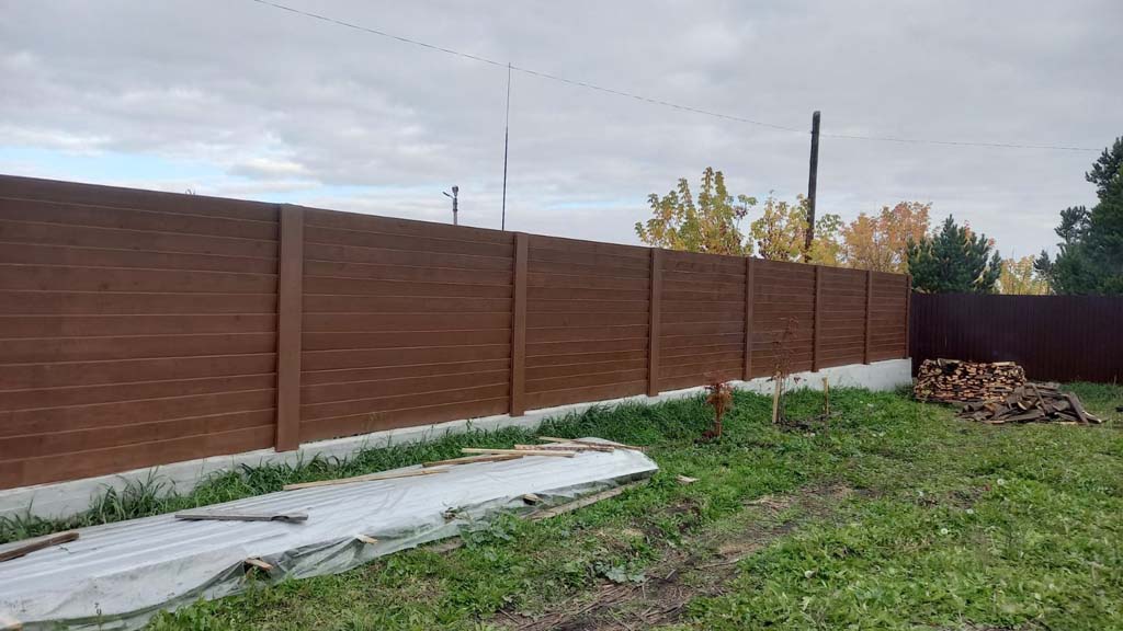 деревянный забор жалюзи для дачи под ключ