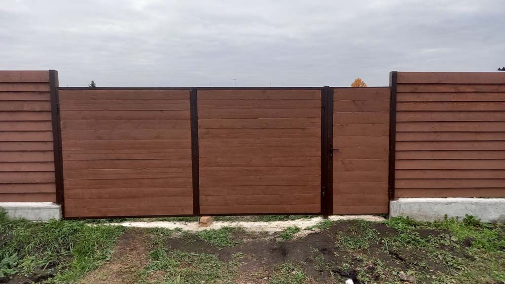 ворота и калитка для деревянного забора