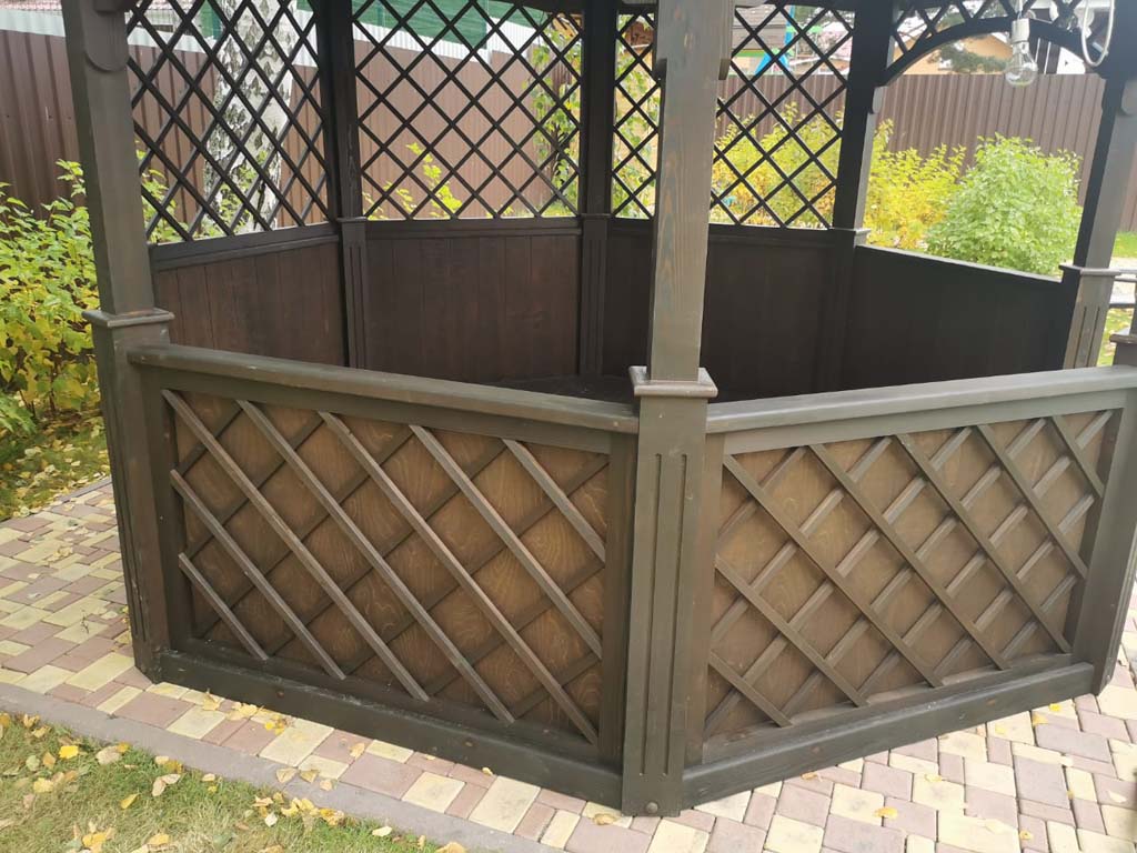 беседка из дерева на дачу на заказ