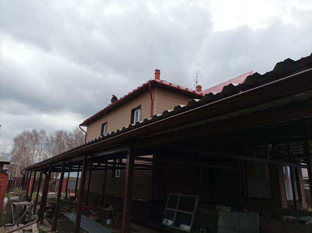 профильный навес для частного дома под ключ